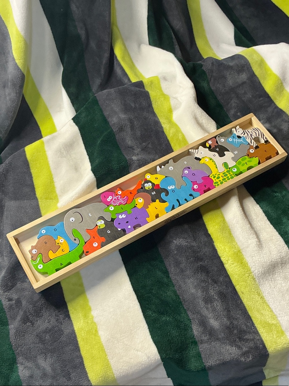 Multicolor Wooden Animal Stacking Puzzle - Kids Learning Toy